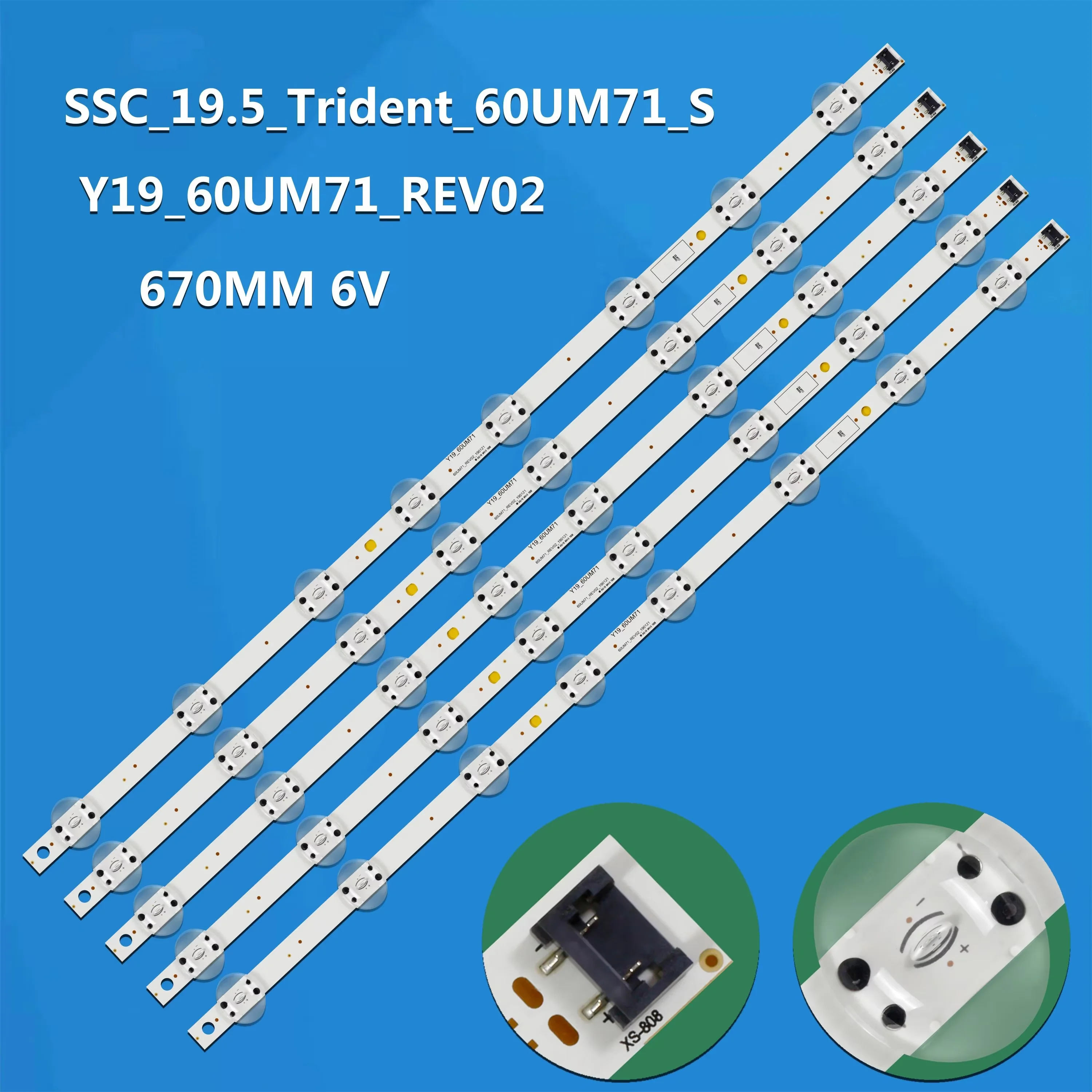 5Pcs/Set LED Backlight Strip 60UM7100PLB 60UM6950DUB 60UM6900DUB 60UN7000PUB 60UM7270PSA 60UN7300PSA EAV64732901 NC600DQE-VSHP1