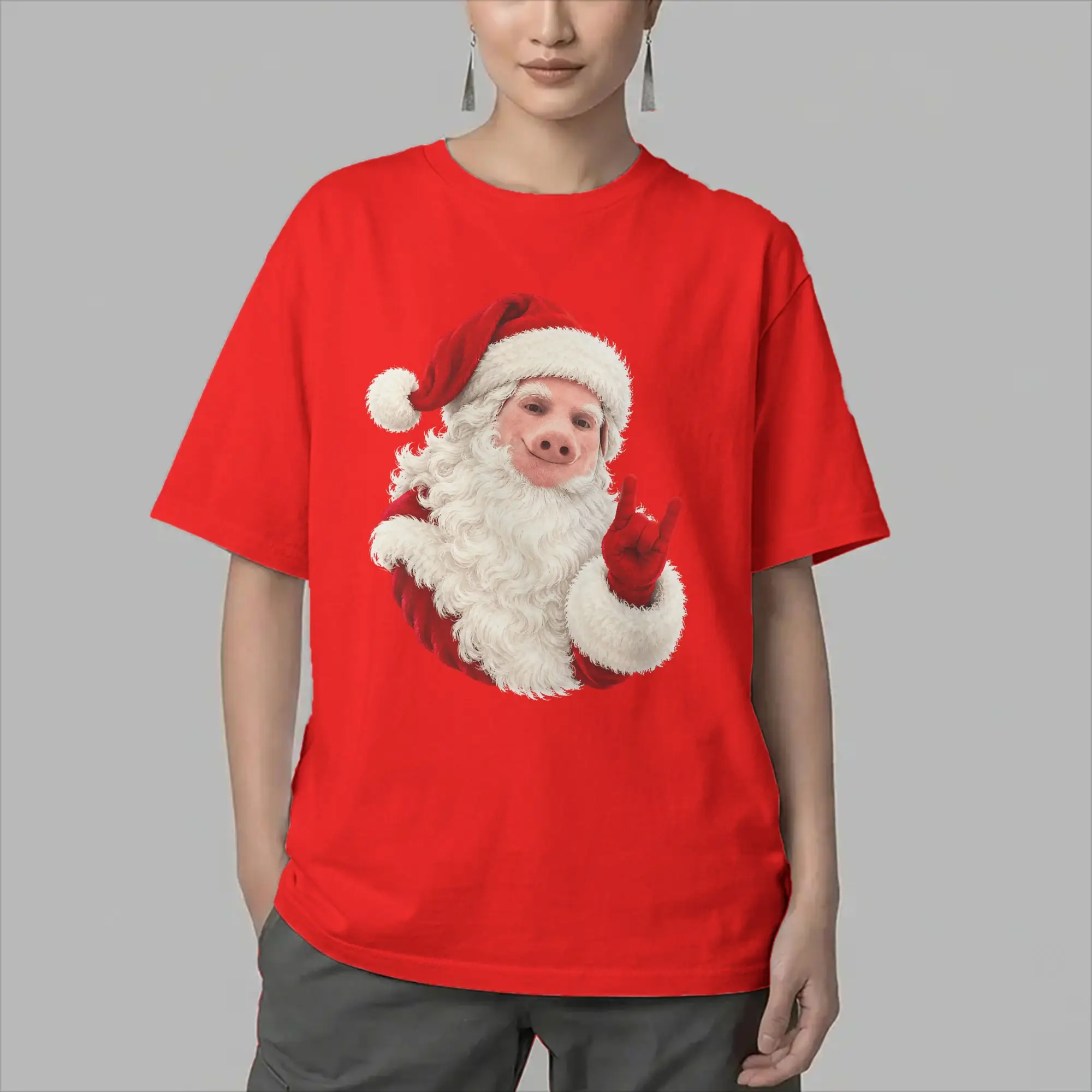 Men's T-Shirts John Pork Funny Christmas Meme Amazing Cotton Tee Shirt Short Sleeve  T Shirt Round Neck Clothing Printed