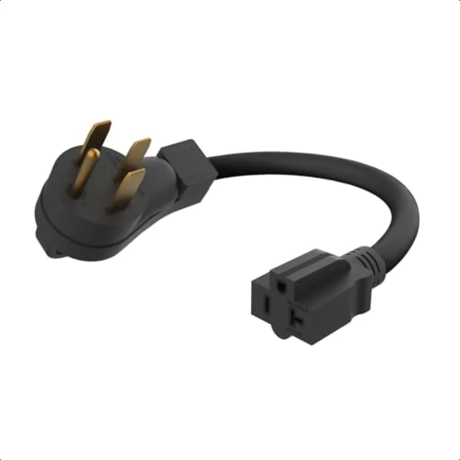

50a–20a NEMA 1450P–515R 520R TBlade 10AWG STW Медные провода Шнур питания генератора автофургона 50 А на 20 А Адаптер устройств 120 В