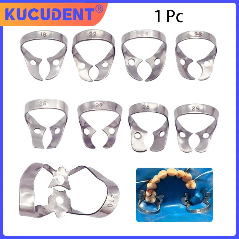 

1Pc Dental Rubber Dam Clamp Stainless Steel Endodontic Restorative Clip for Molar Teeth Frame Holder Teeth Care Materials