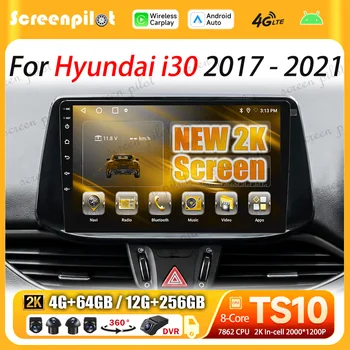 Android 16 para Hyundai I30 2017 2018 2019 2020 2021, Unidad Principal Estéreo, Mirror Link, Navegación GPS, Bluetooth, Pantalla Táctil, Wifi, RDS 1