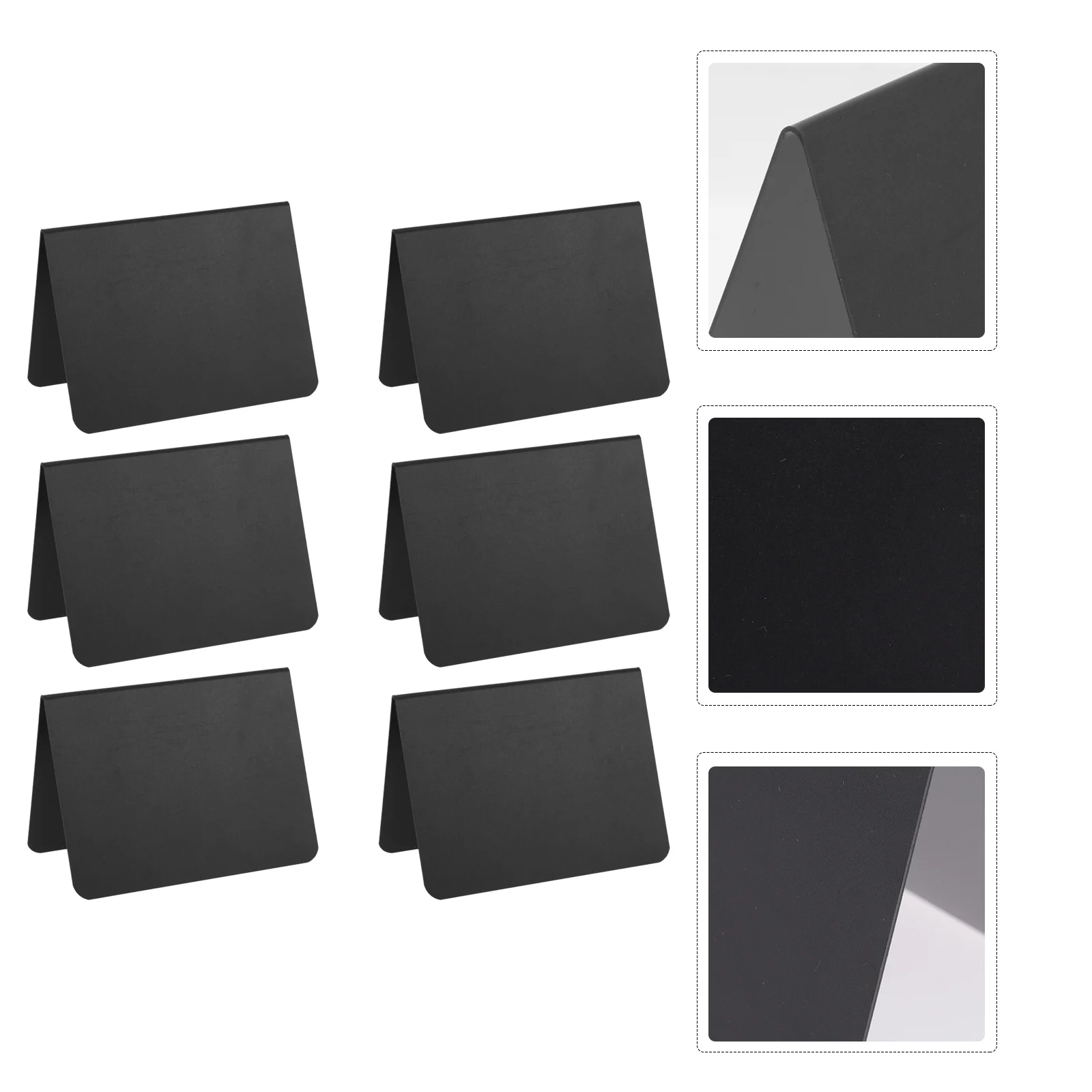 

6 Pcs Board Mini Chalkboards Sign Blackboard Markers Table Display Message Pvc Tray Decor