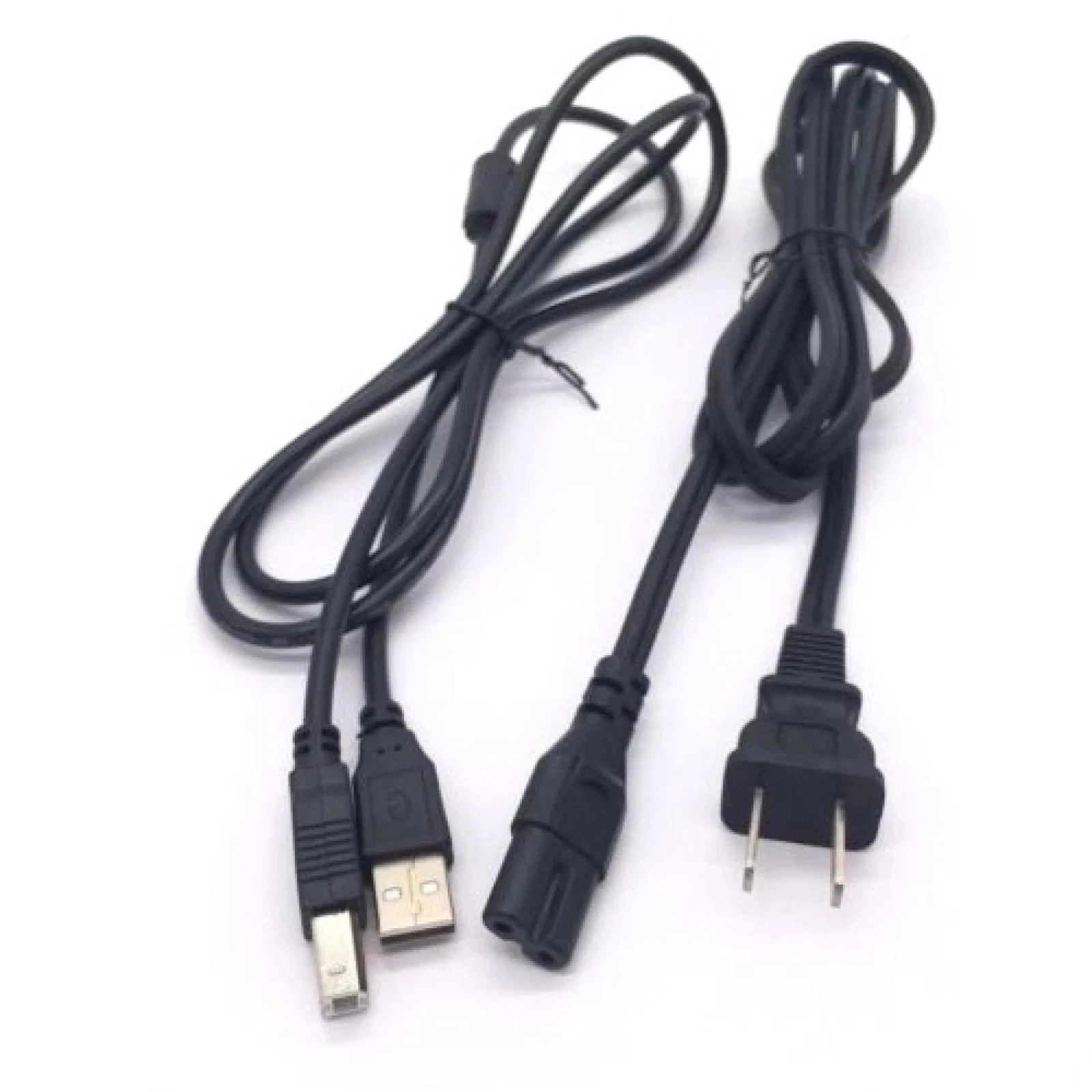 Cabo USB + cabo de alimentação para impressora, adequado para Epson Workforce 840 WF-7510 XP610 XP310 WF-2860