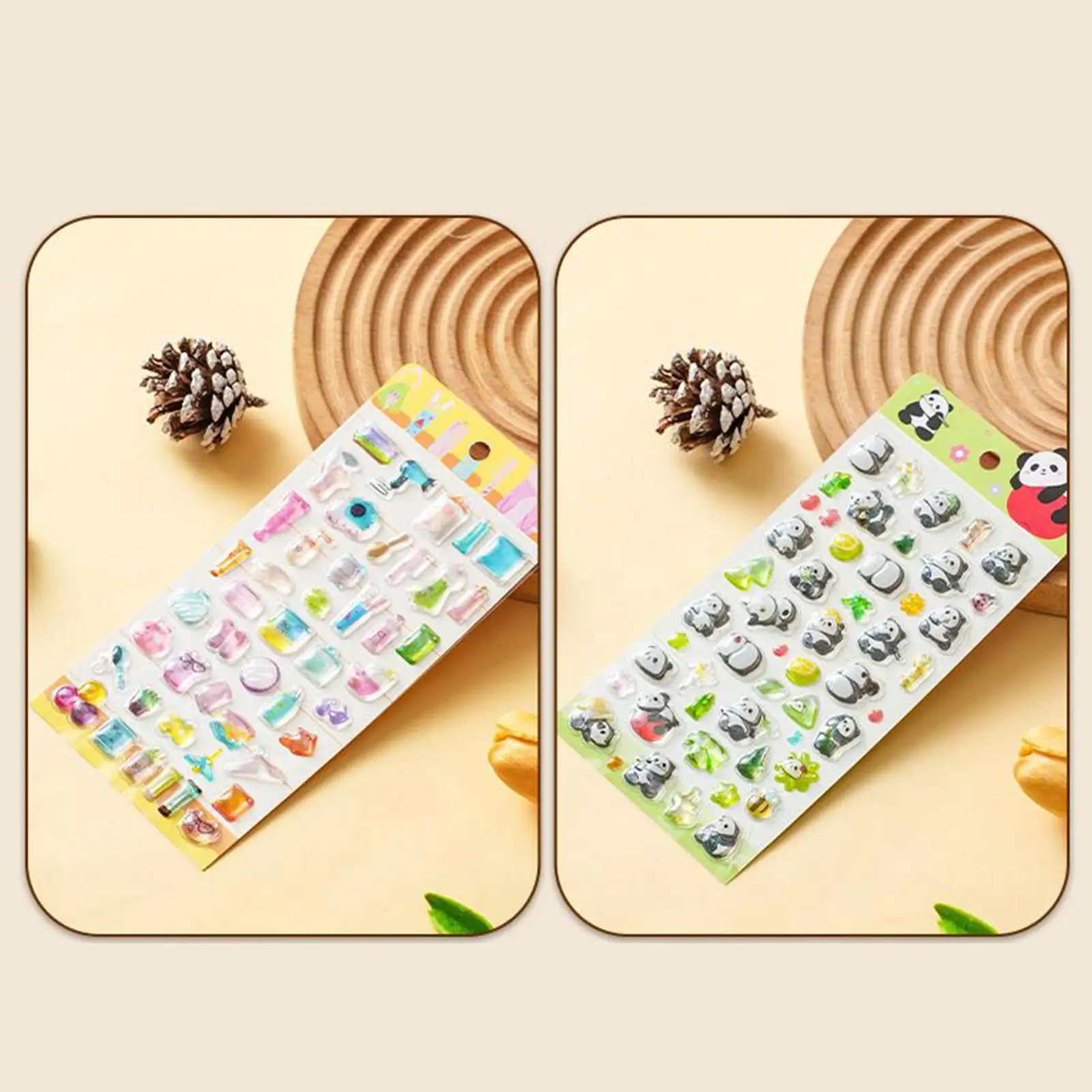 

3D Stickers For Kids Glow In The Dark Aesthetic Decorative Stickers 6 Sheet Decorative Decals For Phone Case Notebook