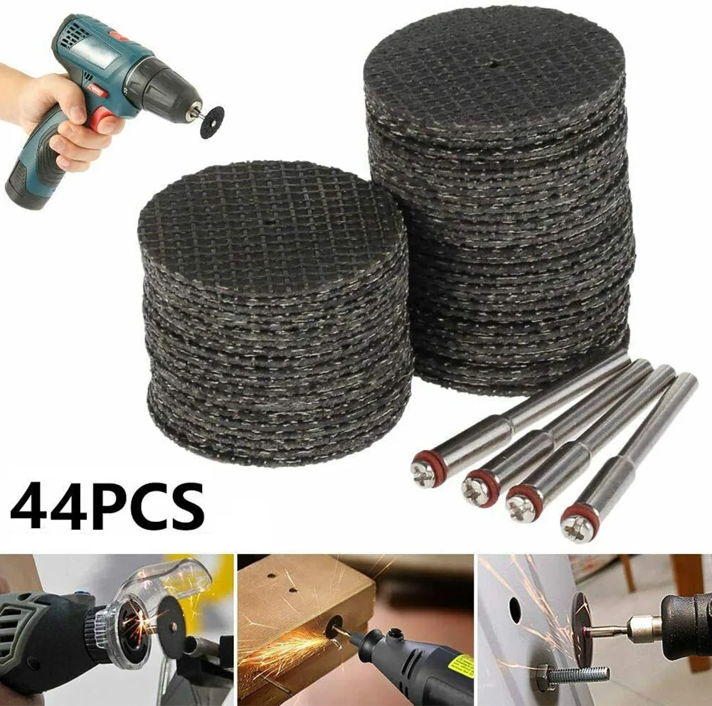 

40pcs 32mm Fiberglass Reinforced Resin Cutting Discs Dry/wet Cut-off Wheels With Mandrel Abrasive Rotary Tool Accessories