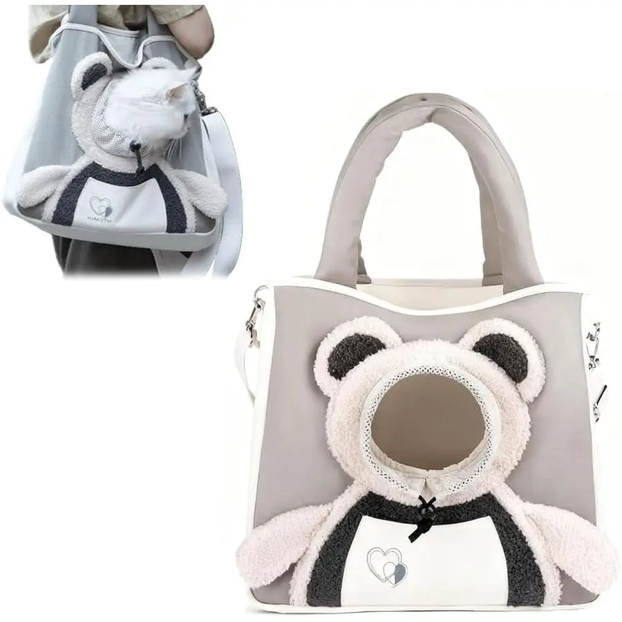 

Carrier Sling for Small Dogs and Cats, Adjustable amp Breathable Mesh Shoulder Bag, Lightweight EscapeProof Design with Safety L