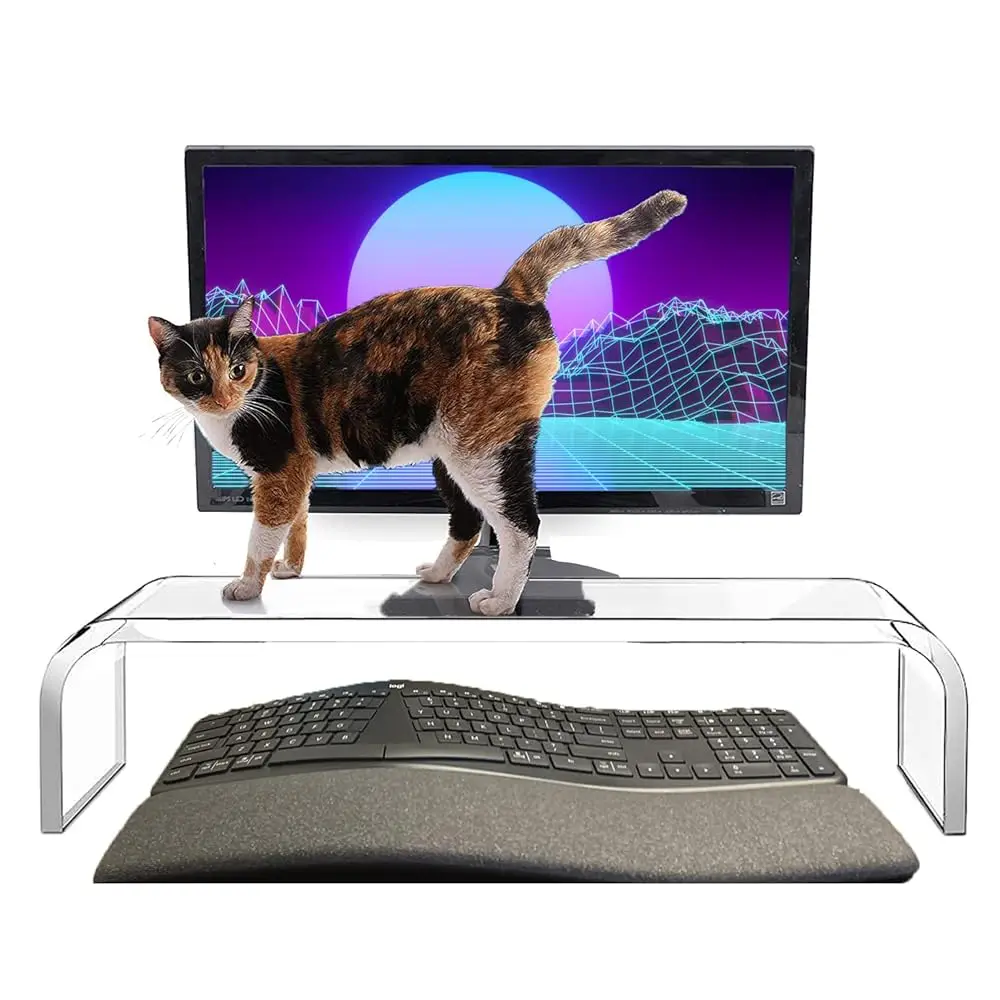 

Free ShippingFree ShippingAcrylic Monitor Stand Riser Crystal Clear Monitor Riser, 21 inch large Anti Cat keyboard cover keyboar