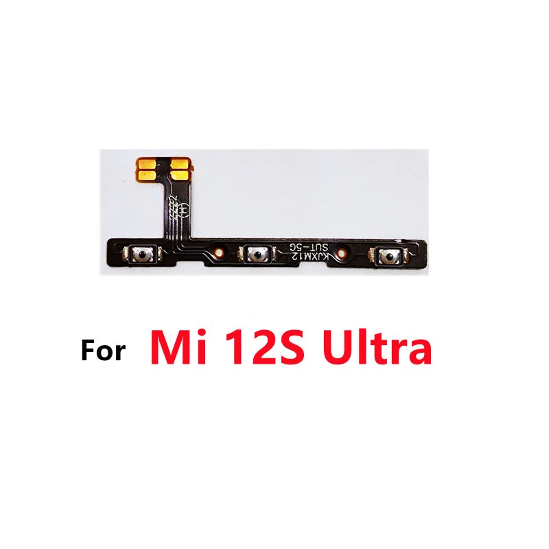 Para xiaomi mi 12 lite ultra pro 5g mi12 12pro botão de volume de energia flex cabo interruptor chave lateral fora do botão de controle peças reparo
