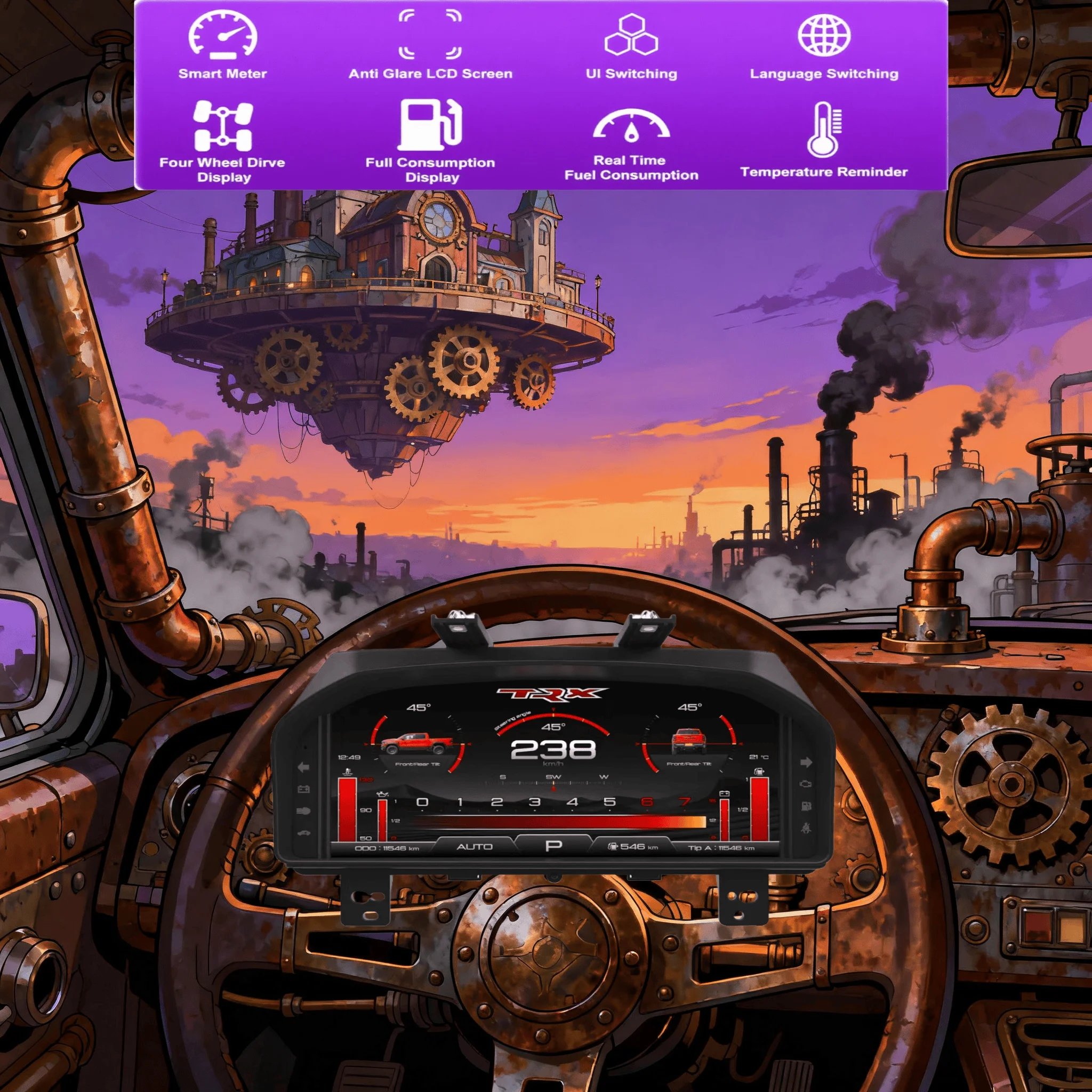 

New 13.1inch Digital Instrument Cluster For Dodge Ram 1500 2500 3500 2013-2018 Car Dashboard Meter Cockpit Speedometer Odometer