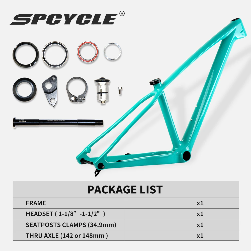 Spcycle 27.5er Carbon MTB Frame EPS Technology 148x12mm Mountain Bike Frames 13.5/15/17inch Hardtail Kids MTB Carbon Frame 27.5