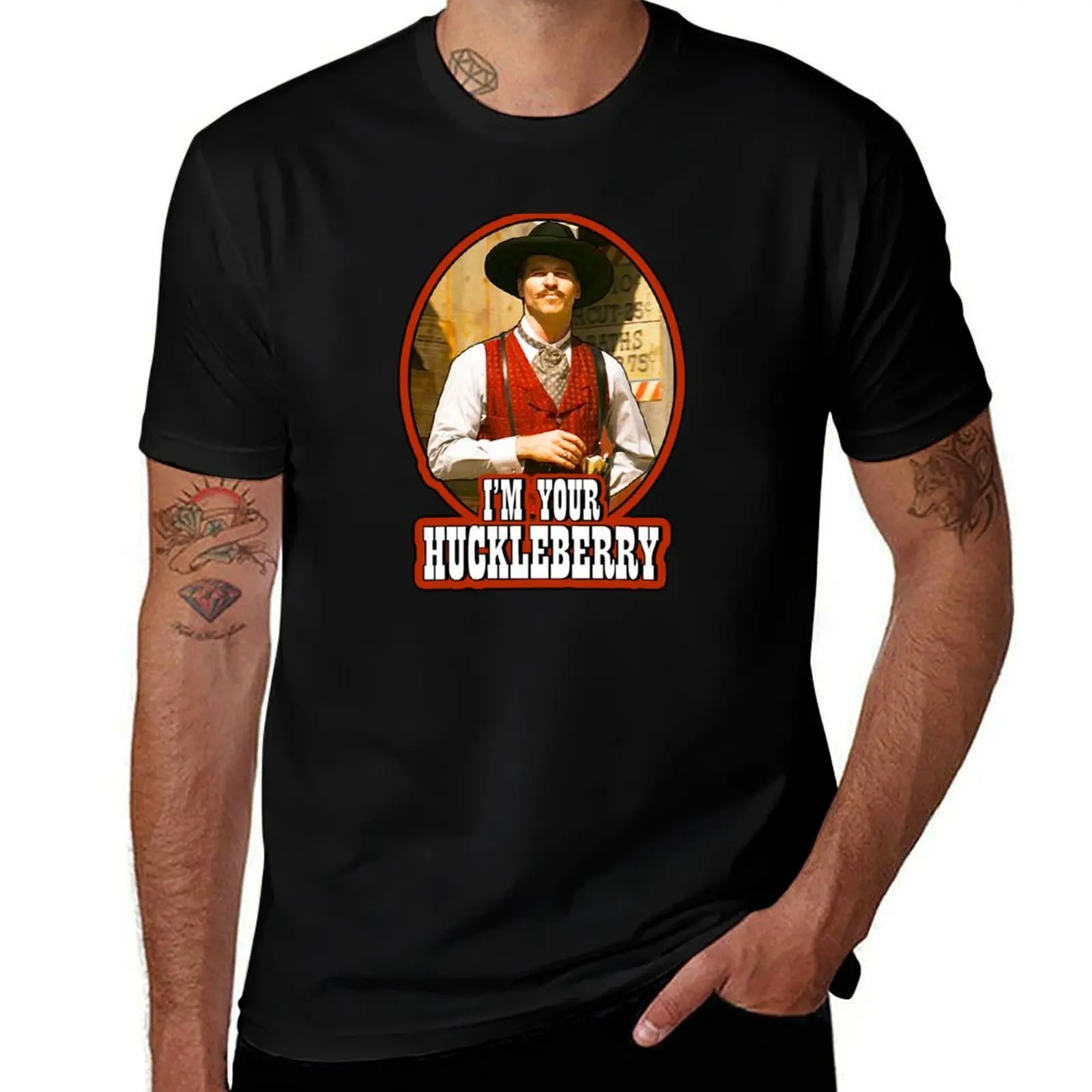 

Doc Holliday I'm Your Huckleberry T-Shirt t shirt personalised t shirts designer t shirt for man 100 percent cotton T-shirt