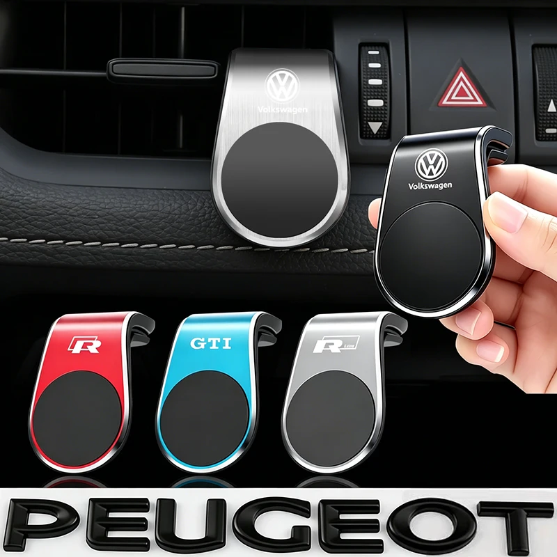 Magnetische Auto-Handyhalterung GPS-Navigationsständer Zubehör Reifenventil für VW GTI Scirocco Polo Jetta Beetle CC Passat Golf Tiguan