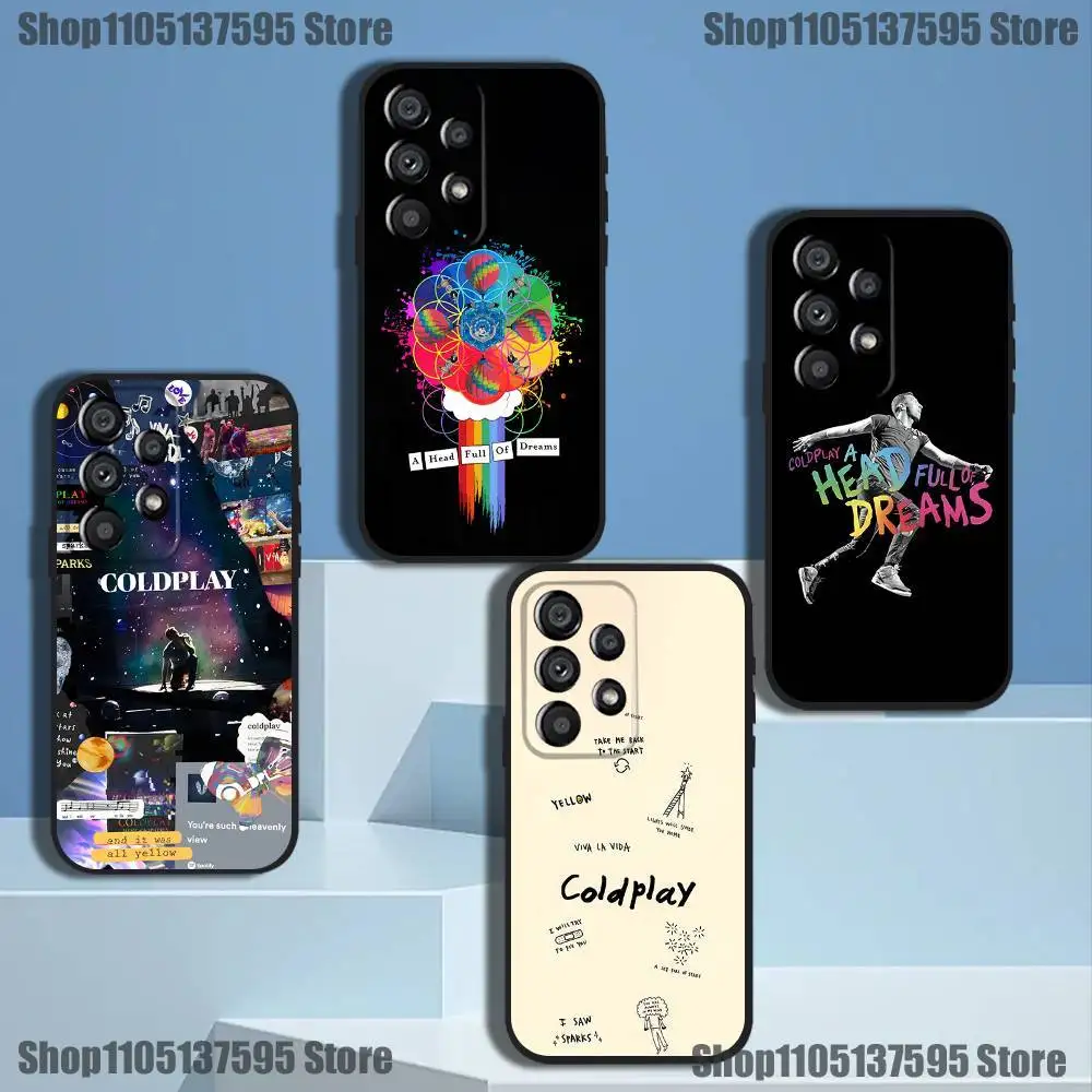 

C-Coldplay Band Phone Case For Samsung Galaxy A 91,80,73,72,71,53,52,51,22,5G Shockproof Soft Black Cover