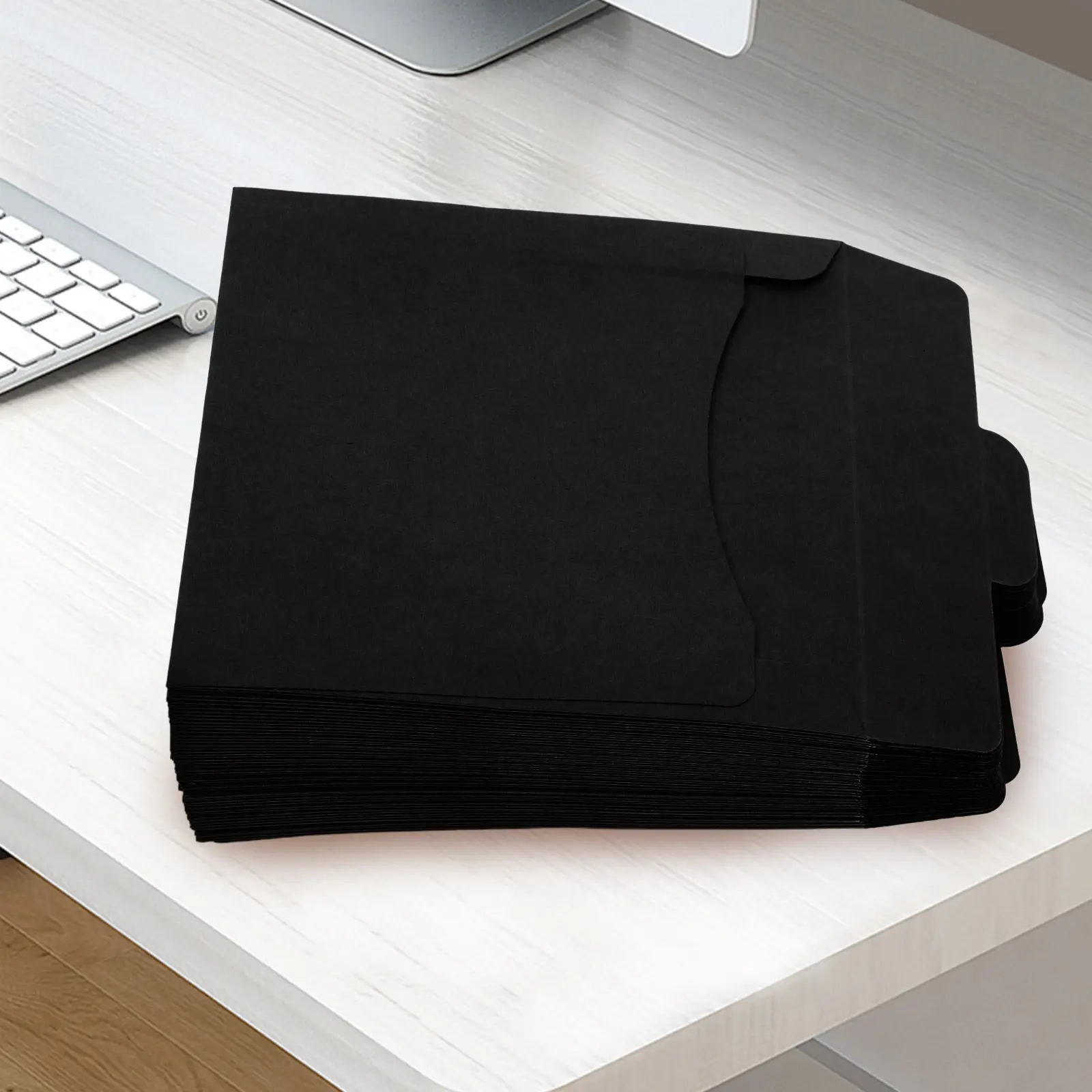 50Pcs Paper Cd Dvd Sleeves Classic Vintage Envelope Square Storage Case Holder Dust Scratch Protection Retro Disc Packaging Bag
