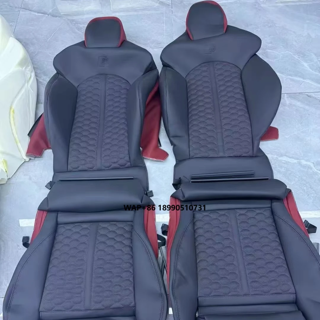 Car Interior Accessory Bucket Sports Seats Custom Cushion Leather Cover Sport Racing Seat for RS A4 A5 A6 A7 Q3 Q5L Q8