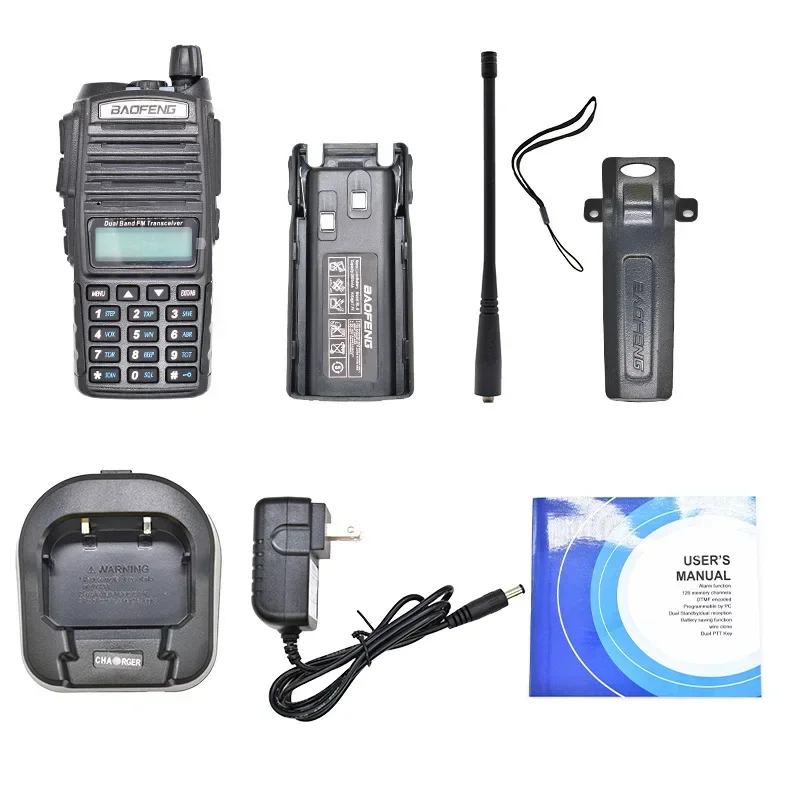 Durable BAOFENG BF-UV82 Walkie-talkie Outdoor Wireless Handheld Intercom Dual-segment Dual Display