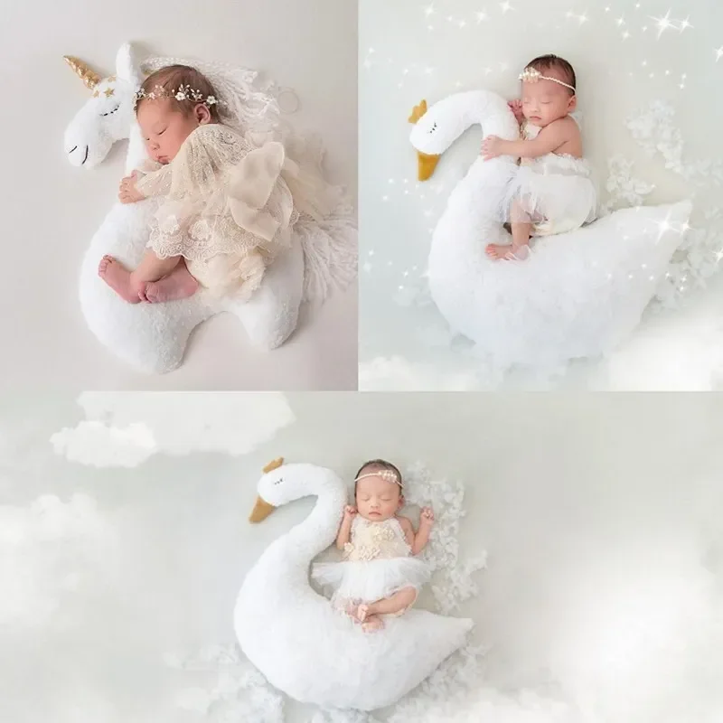 Accesorios de fotografía recién nacido muñeca ballena de peluche animales juguetes bebé foto Prop cojín foto Bebe estudio fotografía Mat