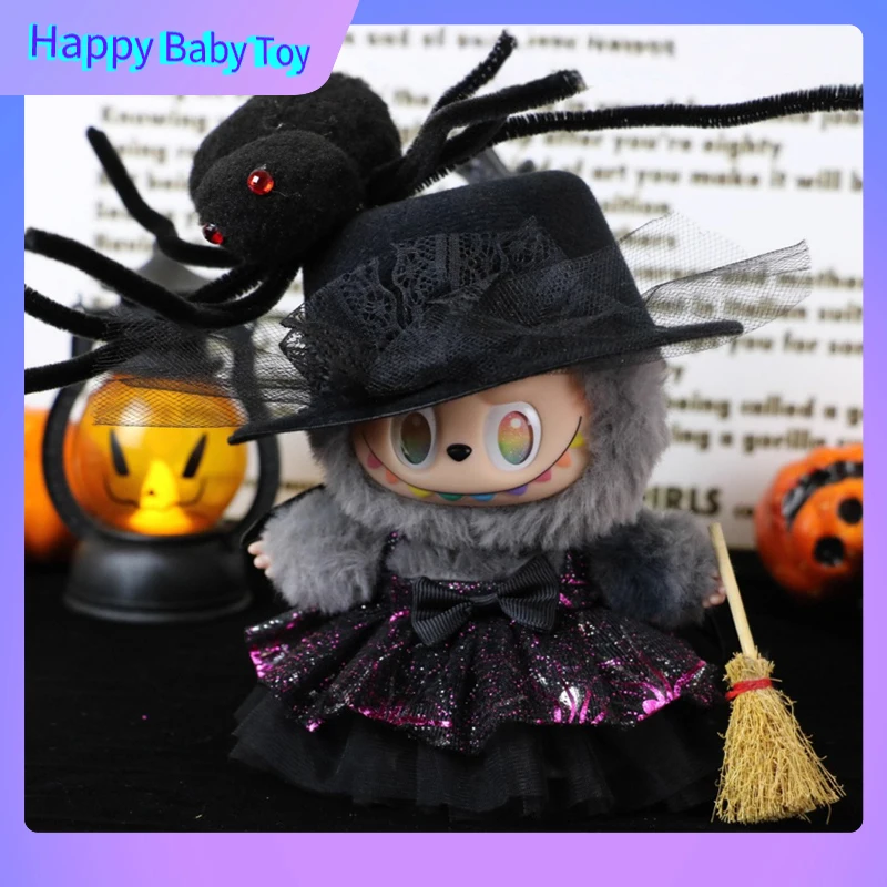 

Suitable For Labubu Clothing V1/V2/V3 17cm Doll Clothes Original Halloween Carnival Party Pumpkin Devil Angel Dress And Hat Suit