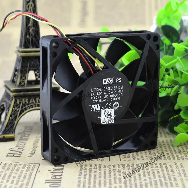 New   8015 8CM 8  DS08015R12M 0.48A -021 3 Cooling Fan Assembly Kit