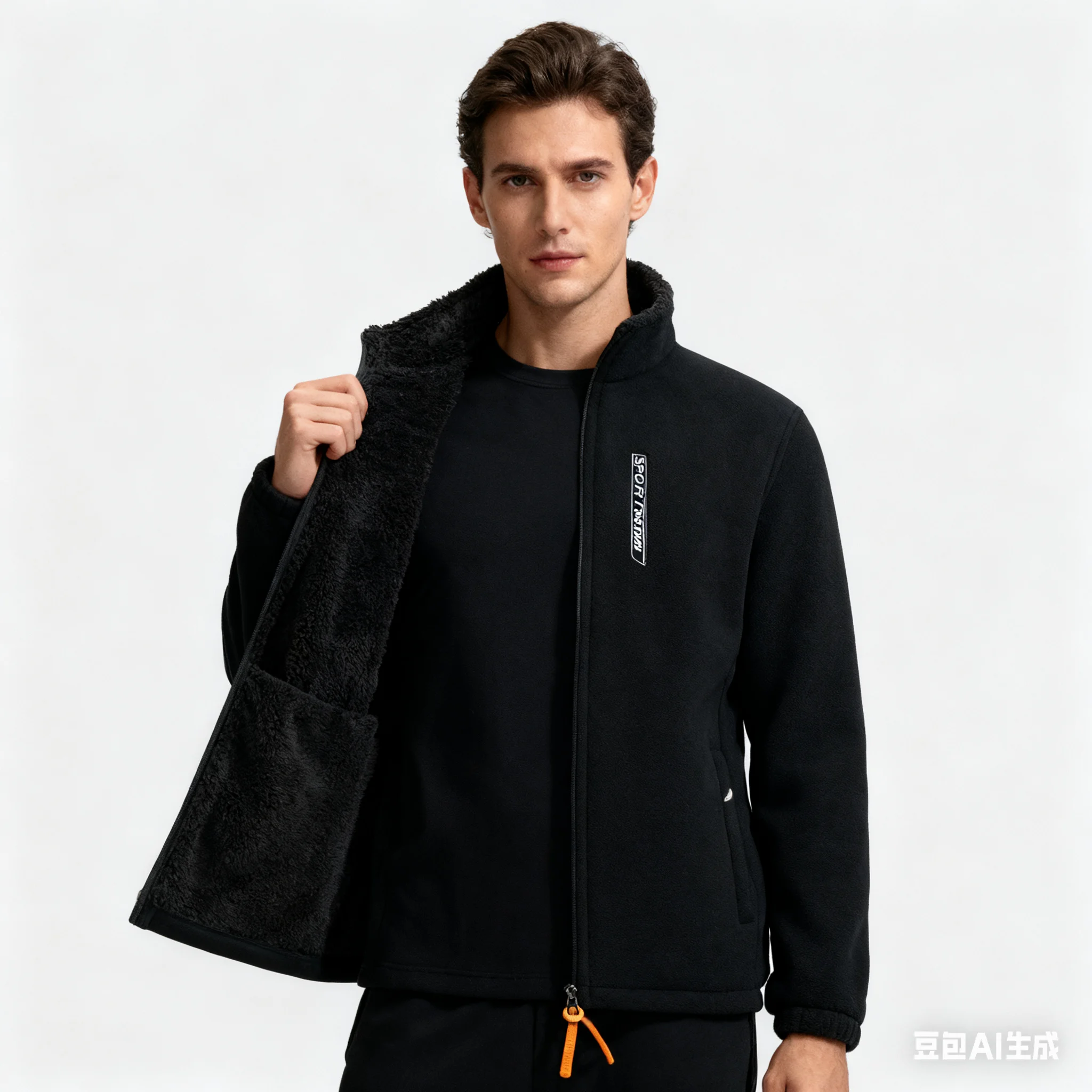 

Winter Autumn New Fashion Men's Simple Basic Solid Color Stand Collar Long Sleeve Wool Thicken Cardigans Male Clothes Jackets