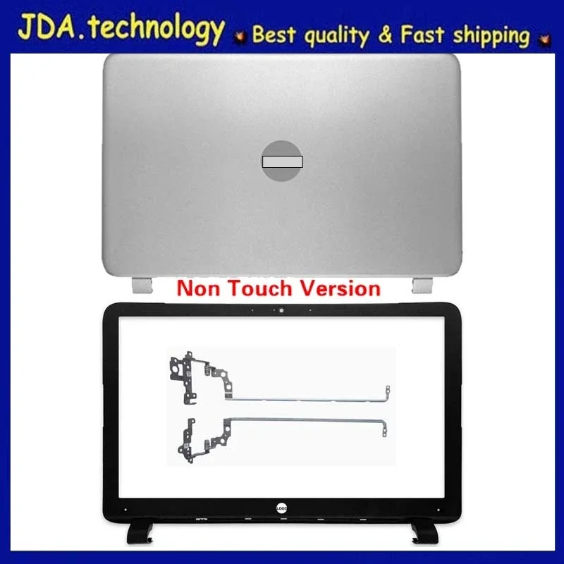 MEIARROW        New/org For Dell Pavilion 15-P 15-K 15-P100 TPN-Q140 LCD Back Cover /Front Bezel /HInge set Non-Touch Silver