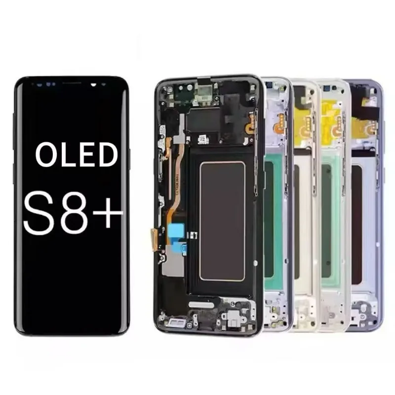 samsung-s8-plus-sm-g955uに対応する、指紋認証機能のない液晶一体型ディスプレイ用の画面アセンブリ修理部品。