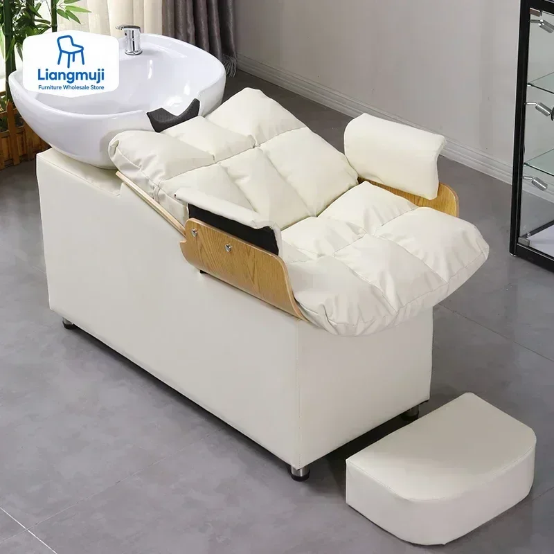 

Trendy Trendy Hair Head Spa Simple Portable Ergonomic Lounge Shampoo Bed Comfortable Unique Cadeira De Barbearia Furniture