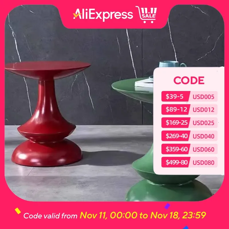 

Waterproof Cute Coffee Table Tray Small Simple Floor Modern Balcony Side Table Living Room Round Mesa Centro Salon Furniture
