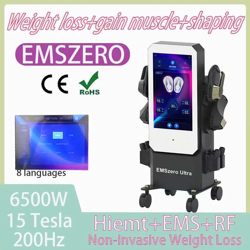 EMS professional muscle stimulator EMS degreaser 15 Tesla EMSZERO RF shaping and bodybuilding body machine factory direct sales