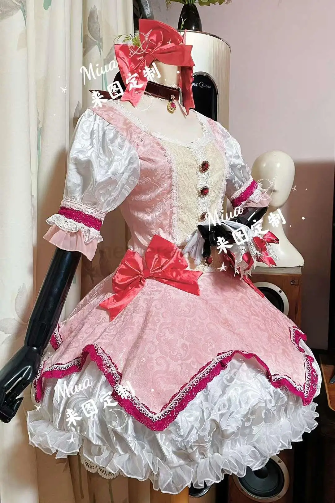 

Anime Puella Magi Madoka Magica Kaname Madoka Cosplay Costume Sweet Battle Dress Activity Party Role Play Clothing