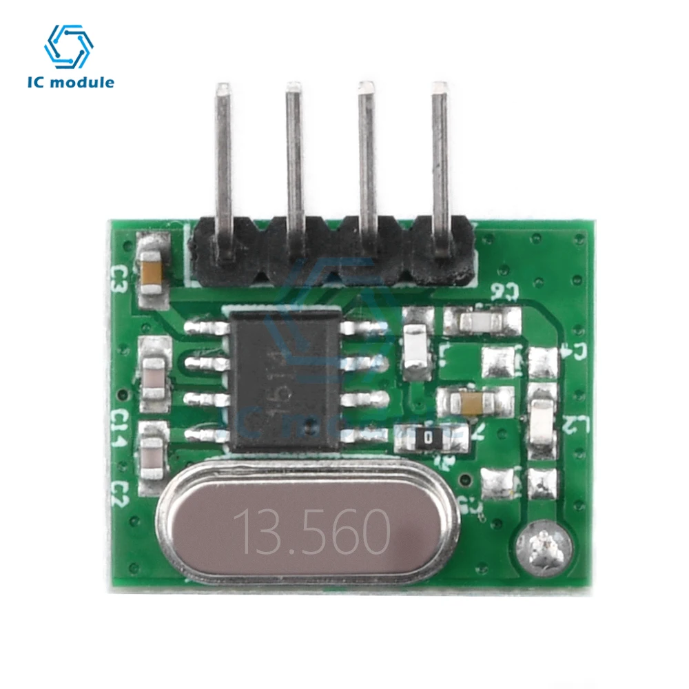 Módulo receptor y transmisor de RF superheterodino, 433 Mhz, 433 Mhz, controles remotos para Arduino, módulo inalámbrico, Kits de bricolaje