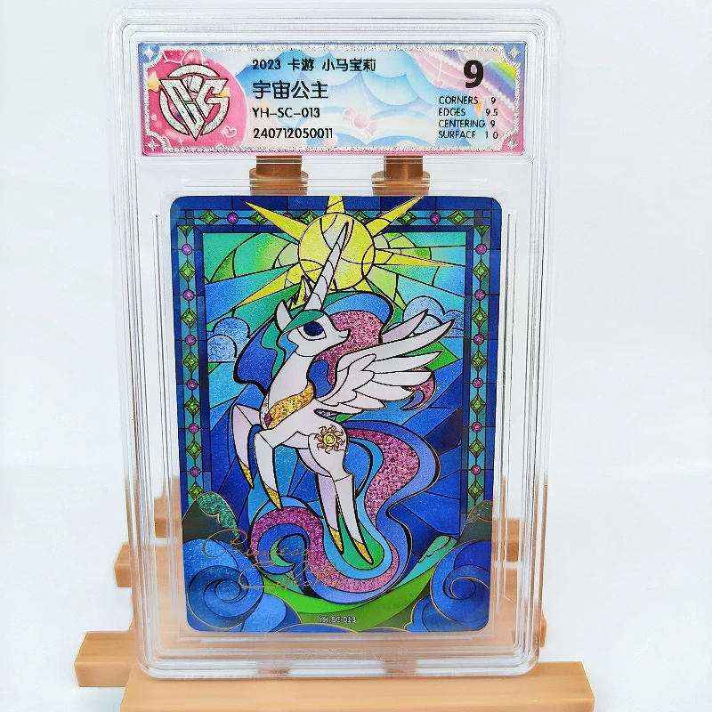

KAYOU натуральная карта My Little Pony 9, оцененная карта SC CCG, рейтинг, принцесса Селестия, принцесса Луна, редкая коллекционная карта аниме, подарок