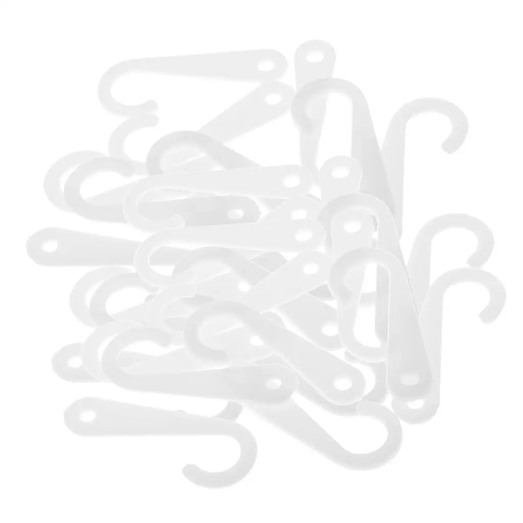 Plastic J Hooks Fasteners Small Item Display Hanger for Socks Shop Use and Garage Sale Organizer