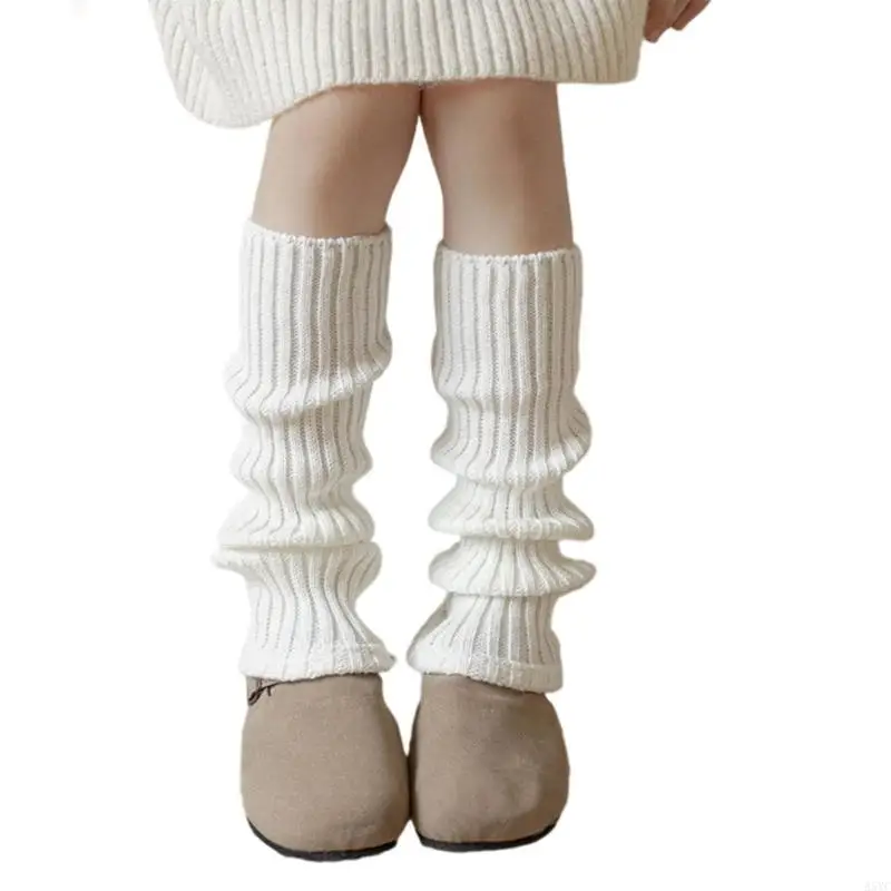 Image 4: A5YC – chauffe-jambes tricoté à mode pour filles 3 à 13 ans, couverture élastique pour bottes, automne hiver, vêtements
