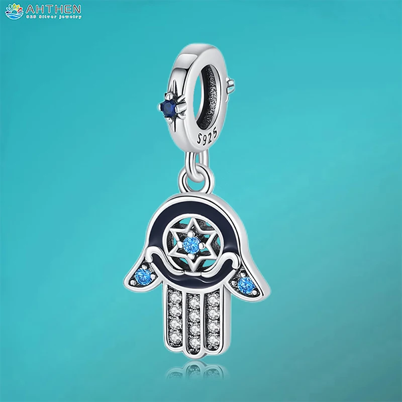 

Ahthen 925 Sterling Silver Hot Sale Beads Demon's Eye Dangle Charm fit Snake Chain Bracelets Necklaces for Women Jewelry Making