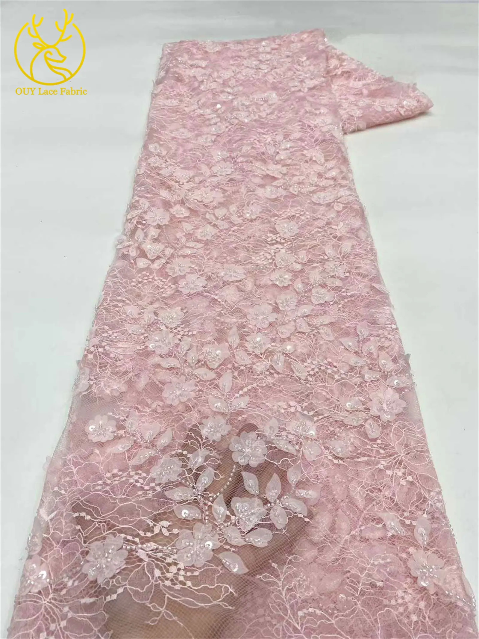 قماش دانتيل ترتر أفريقي 2025 عالي الجودة ثلاثي الأبعاد فرنسي نيجيري العريس مطرز دانتيل تول قماش فستان زفاف نسائي