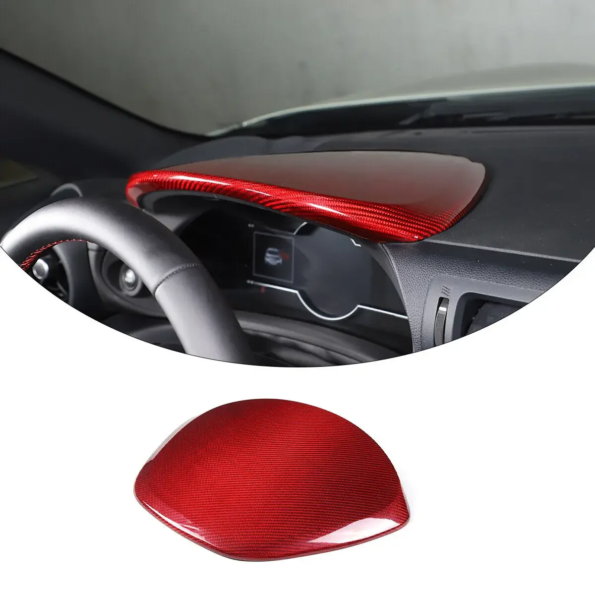 Carbon Fiber Car Dashboard Instrument Panel Cover Trim For Toyota 86 ZN8 Subaru BRZ ZD8 2022-2026 DASH Upper Edge Shade Cover