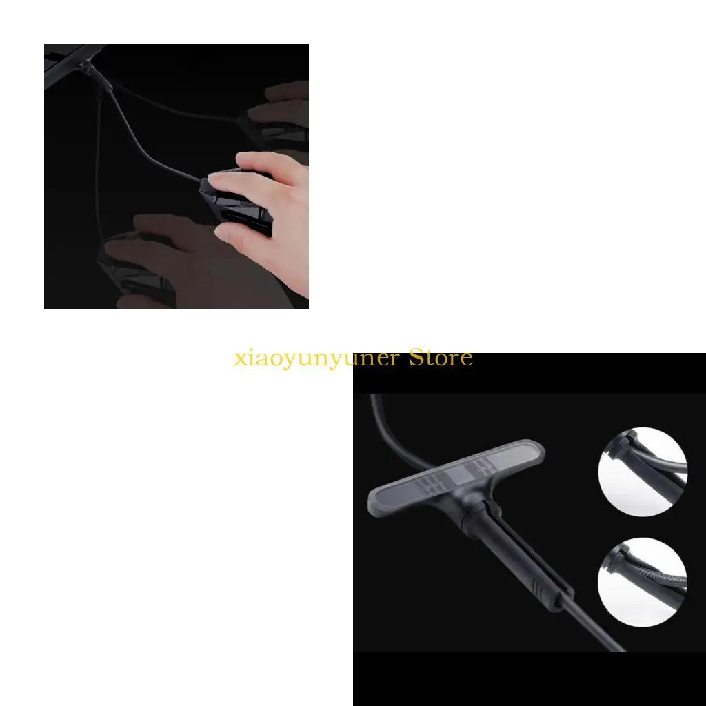 P9JB Mouse Bungee Wire Holder Gaming Mouse Cord Clip Management Fixer Holder Screen Stick Line Fixing Clipper