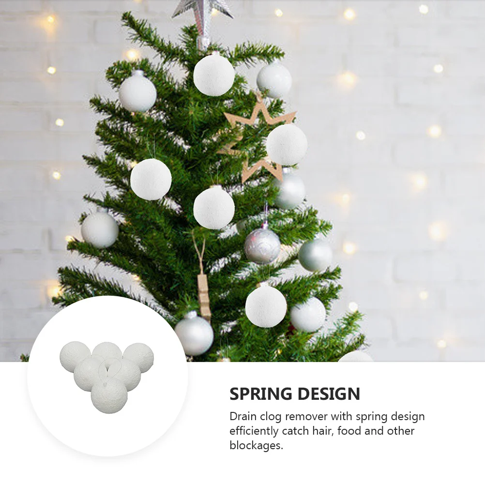 

12Pcs White Ball High Density Craft Balls Xmas Tree Decor Party Art Ball for Painting Drawing Piercing Handmade Crafts