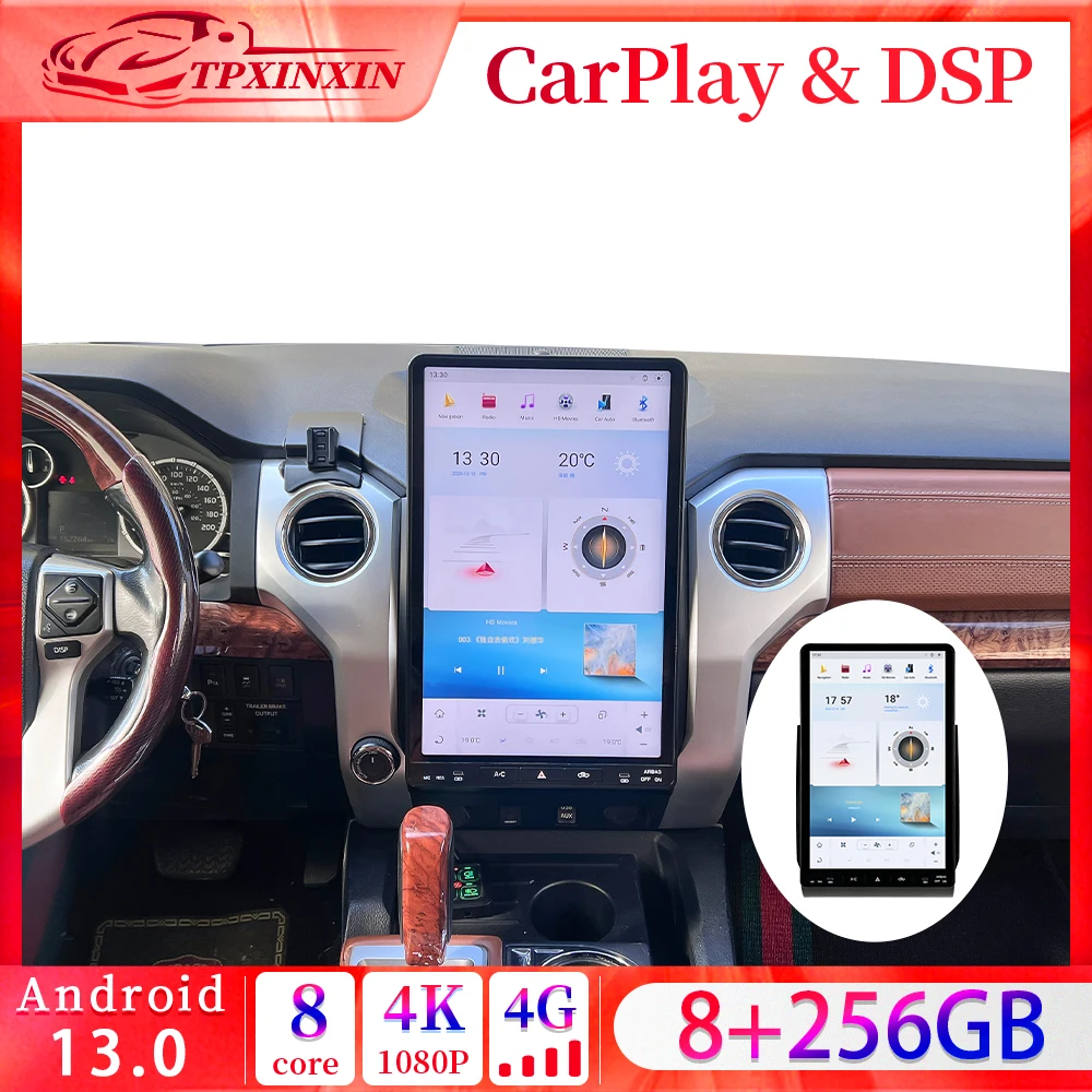 

16.8" Android 13 touch Screen for Toyota Tundra 2014-2020 car GPS Navigation auto carplay multimedia play Radio Stereo head Unit