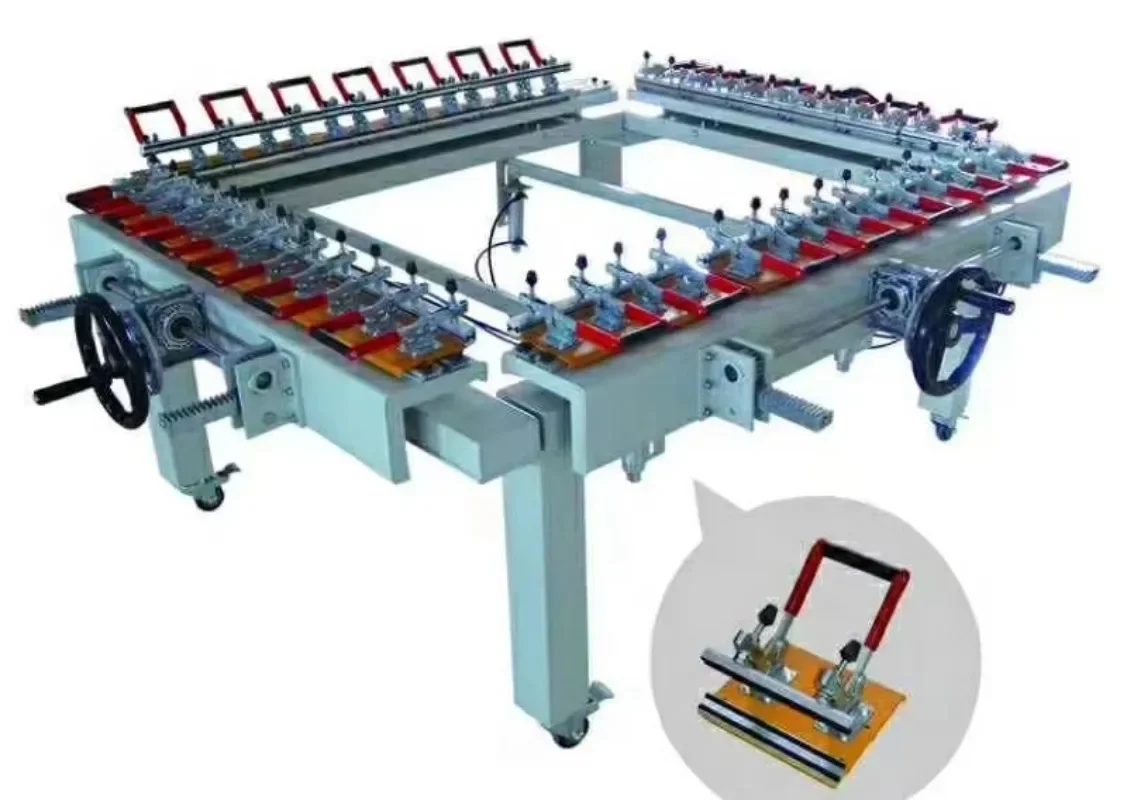 【Best-selling】150*200cm Screen Printing Mesh Tension Stretcher Screen Stretching Machine With Worm Gear