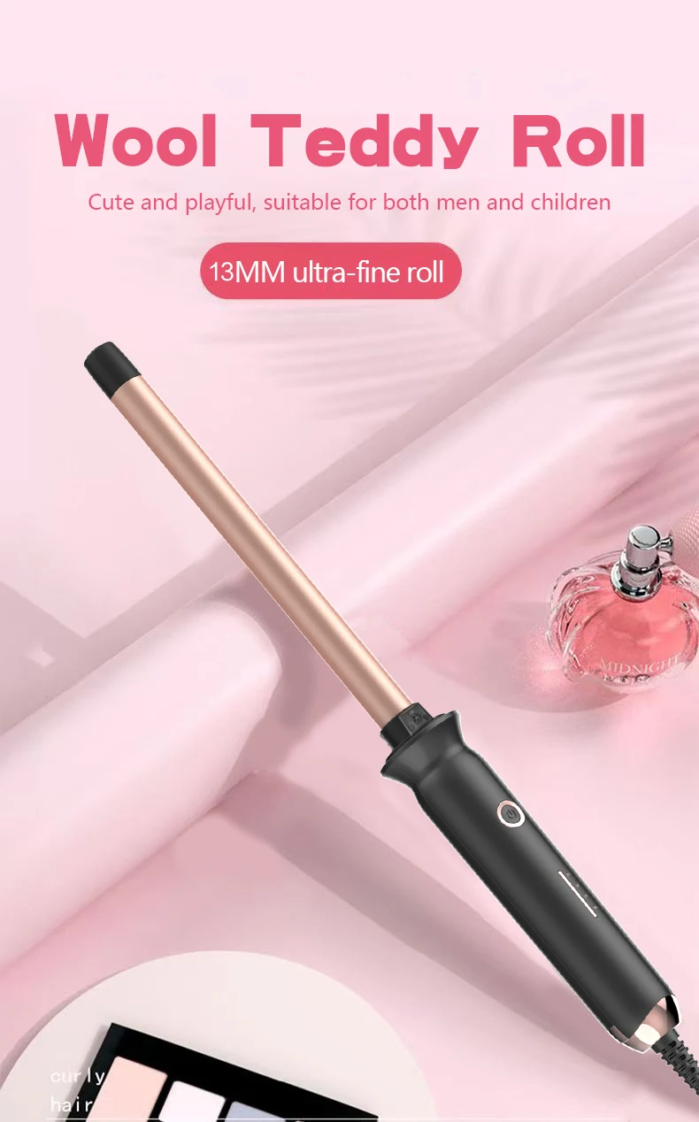 US-Stecker Typ A, brandneuer 9-mm-Lockenstab, erzeugt wellige Locken, tragbar und praktisch, ideal als Geschenk für die Feiertage. – Detail 5