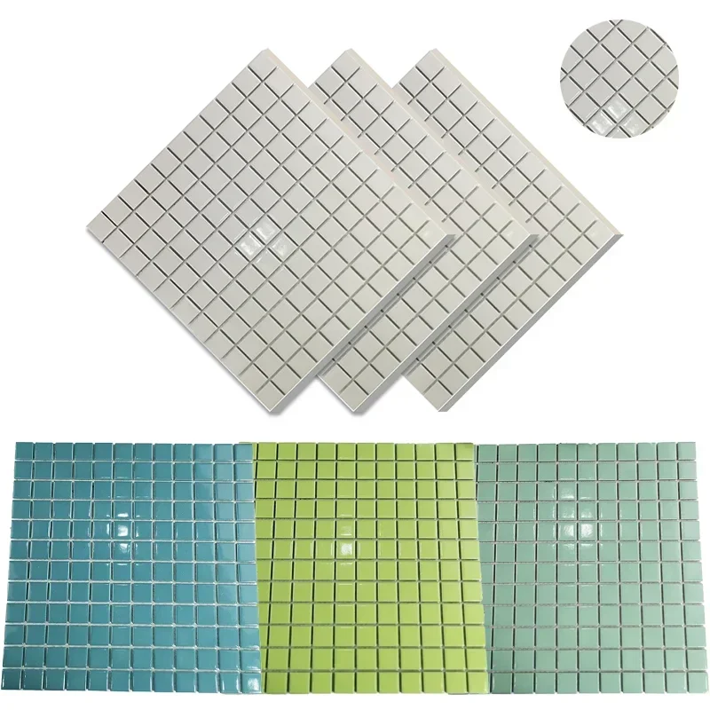 Ceramic Mosaic Floor Wall Tiles Classic Square Swimming Pool Bathroom Porcelain Background Decoration Kitchen Backsplash Shower