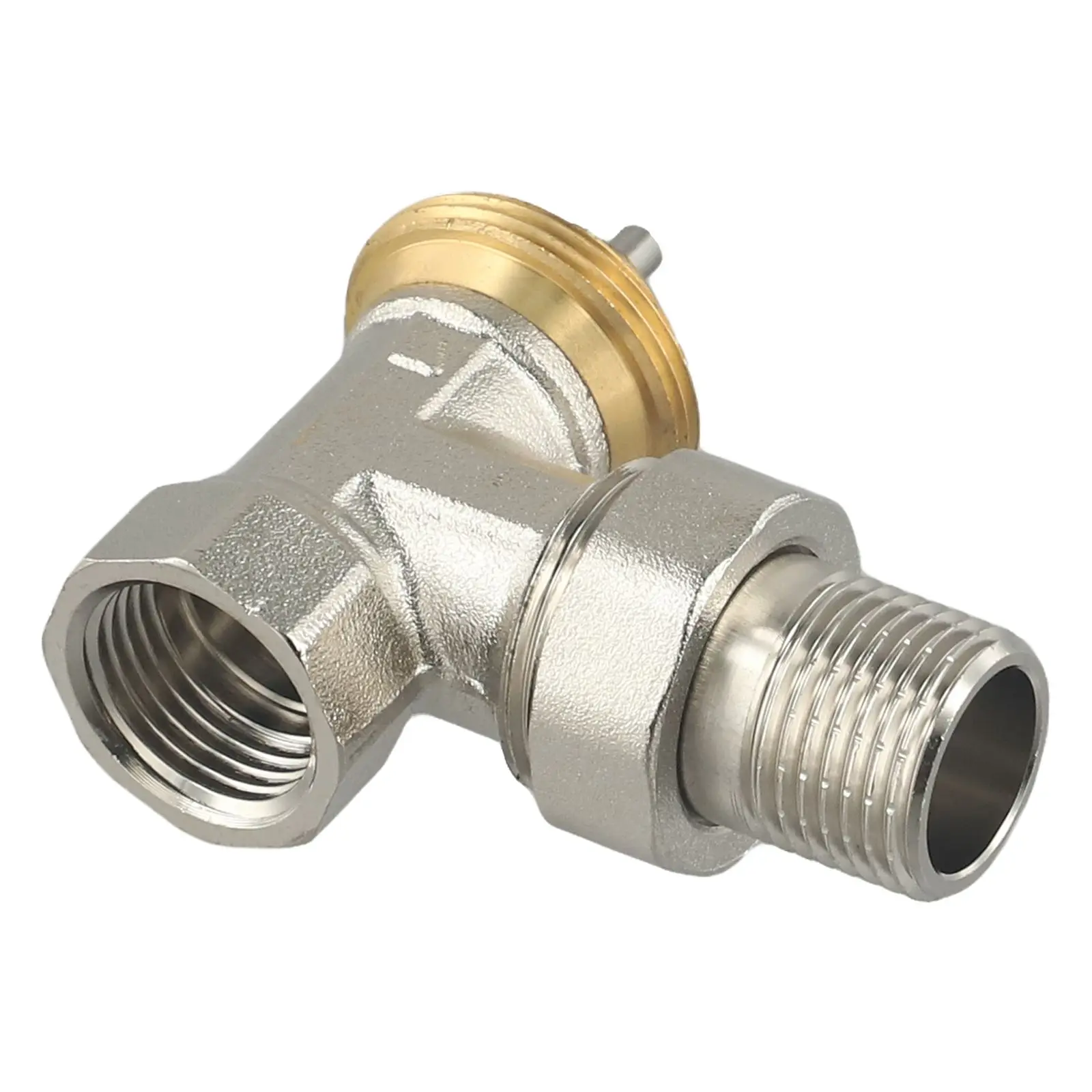 DN15 Thermostatic Valve Brass Angle Thermostatic Valve Ambient Temperature Sensing Brass Construction Energy-saving