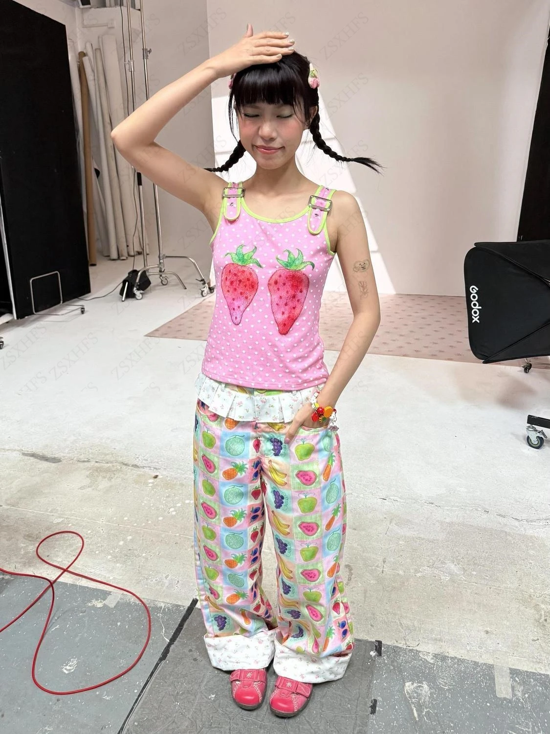Roze crop top Y2K dameskleding - Baby Clothing Korea recensie en prijs