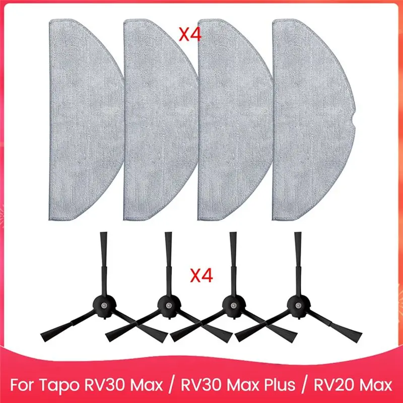 

A24F-Запасные части для Tapo RV30 Max / RV30 Max Plus / RV20 Max: боковая щетка, салфетка для швабры