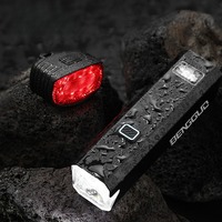 BENGGUO High Brightness USB Rechargeable Bike Front & Rear Warning Tail Light Night Riding LED Mountain Bicycle Cycling Gear