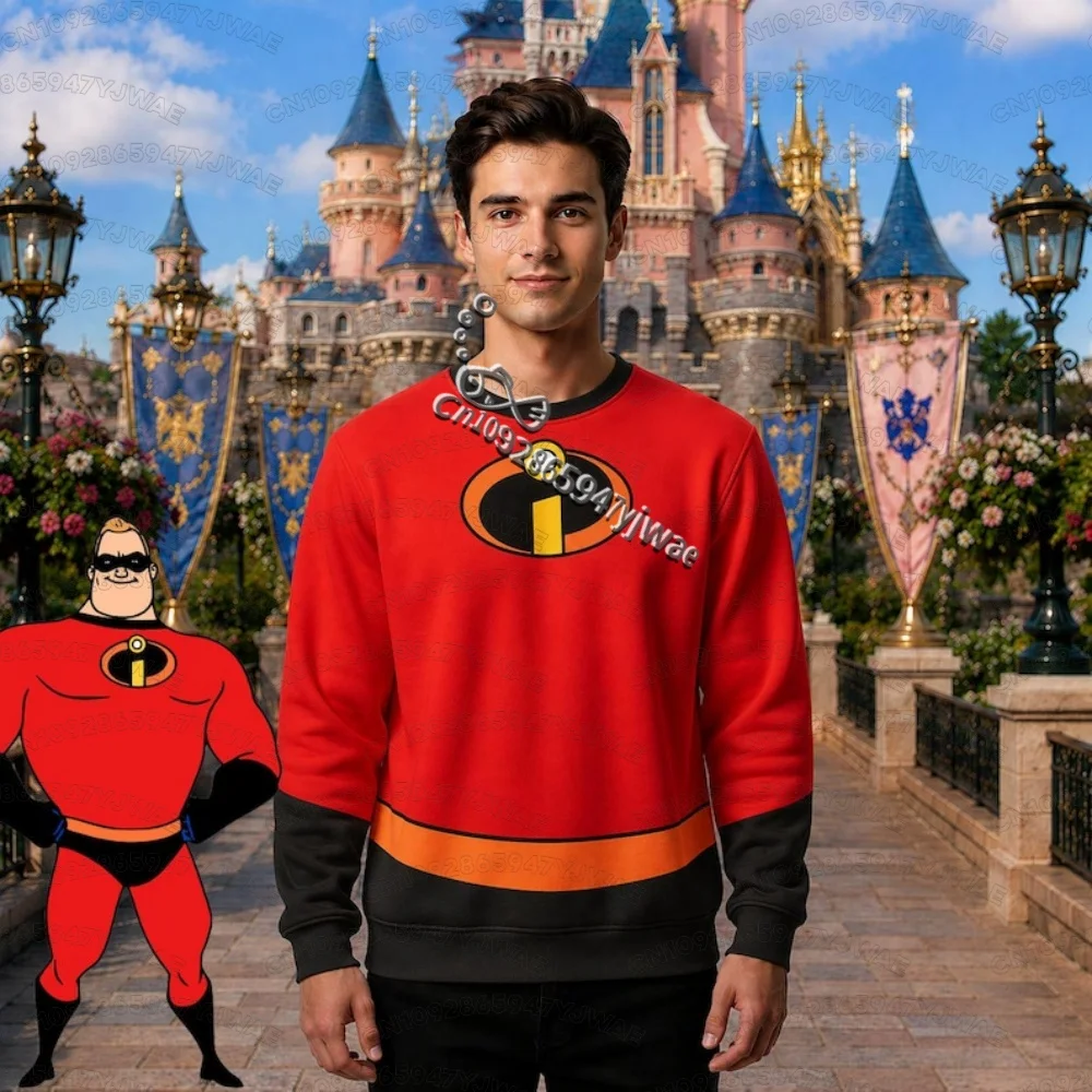 2026 Mens Long Sleeved T-Shirt Men Sweatshirt The Incredible Retro Cosplay T-Shirt 3d Graphic Quick Drying Top Movie Men Hoodies