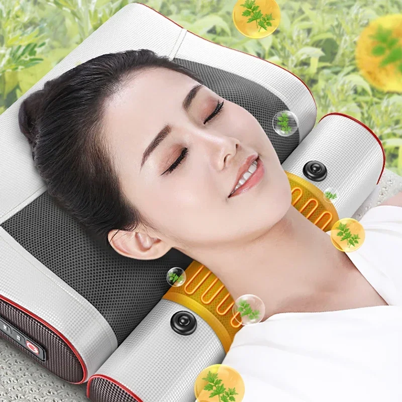 Home Appliances Cervical Vertebra Massager, Neck, Back, Waist, Neck, Shoulder, Neck, Whole Body, Multifunctional Household Pillo