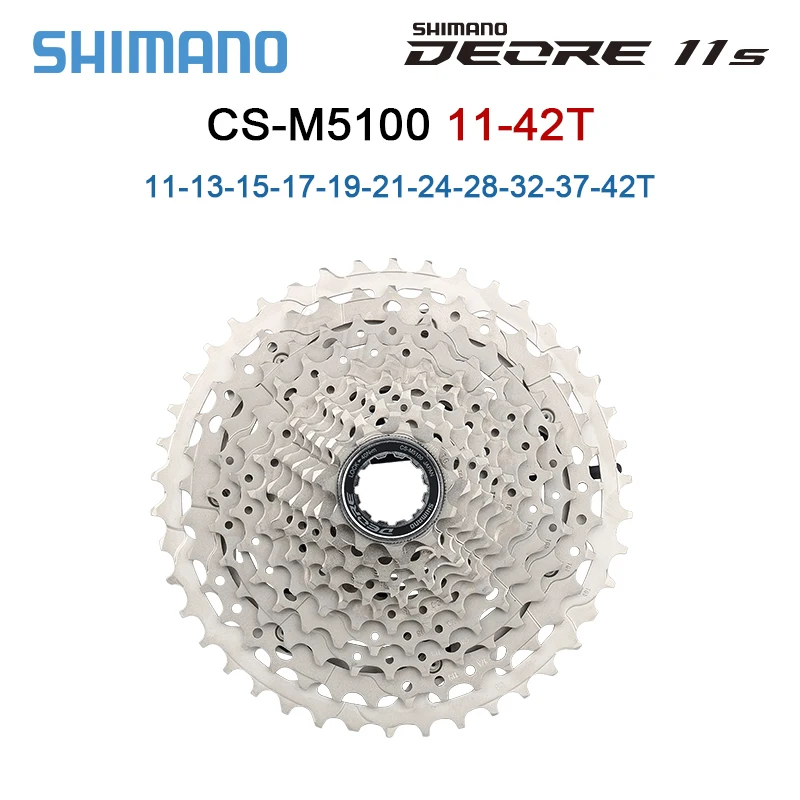 Shimano Deore M5100 Cassette 11S MTB K7 42T 51T Mountain Bike Ratchet 11V Chain HG601 124L116L Bicycle Freewheel 11 Speed Parts